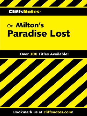 cover image of CliffsNotes on Milton's Paradise Lost